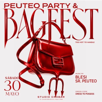 BAGFEST 👛 + PEUTEO 🍆 Sábado 30/05 • Studio CROBAR + GARDEN