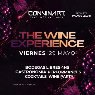 CONVINART: 4 horas de vino libre en un palacio de Recoleta