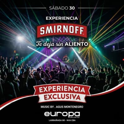 Europa Sin Limites - Sabado 30 - EXPERIENCIA SMIRNOFF