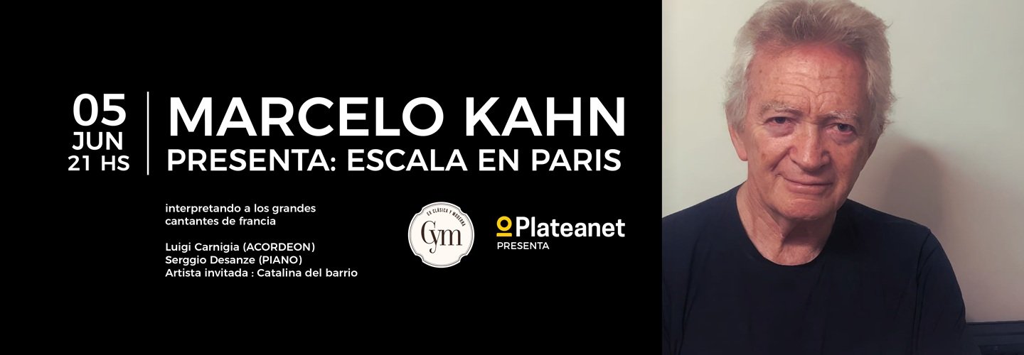 MARCELO KAHN PRESENTA ESCALA EN PARIS